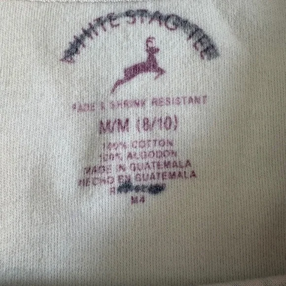 Grandmacore White Stag Womens Floral Stripe Short Sleeve Cotton Tee Vintage M - Picture 3 of 4